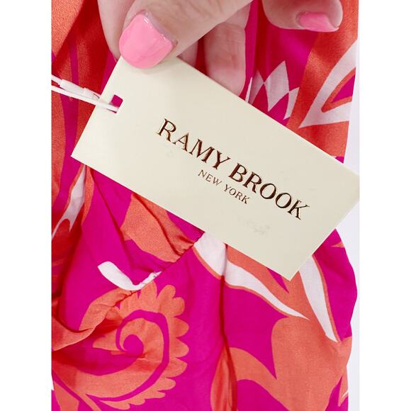 RAMY BROOK Dress NEW Size 00 Meena Mini Pink Print $445 - Picture 4 of 5